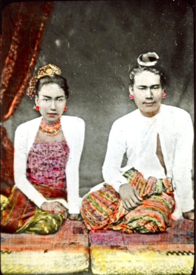 Rey Thebaw y Reina Supayalat de Birmania, c.1880s de Unknown